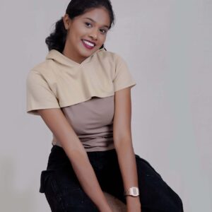 Mocha Drift Hooded Crop Top Set