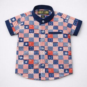 Stars & Stripes Patchwork Cotton Shirt
