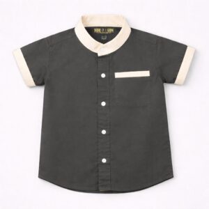 Classic Contrast Kids Cotton Shirt