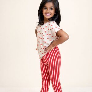 Strawberry Stripe Lyocell Stretch Pajama Set