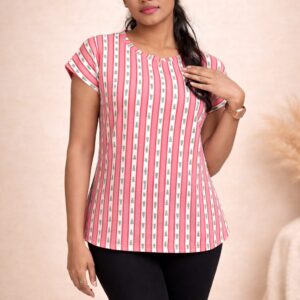 Blush Stripe Lyocell Top