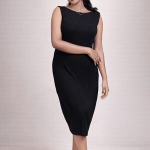 Midnight Sculpt Sleeveless Midi Dress