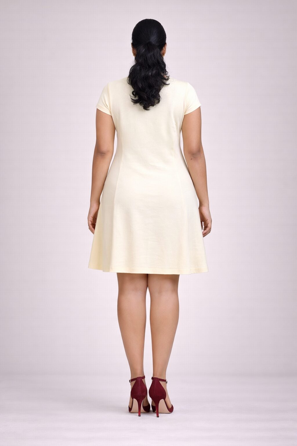 Ivory Ease Fit & Flare Dress - Image 2