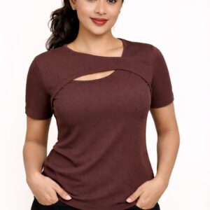 Cocoa Asym Eyehole Top