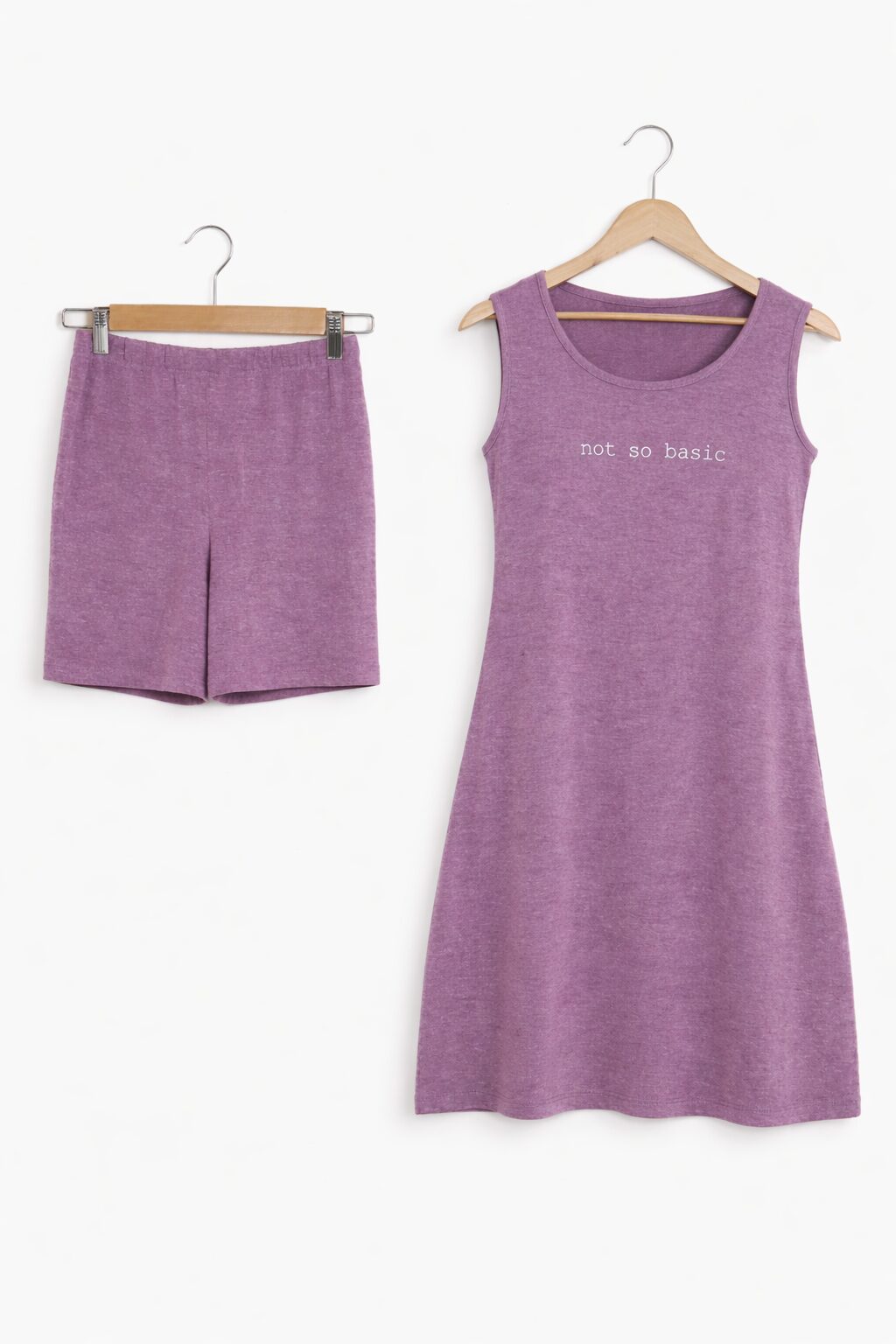 Heather Plum Mini Dress & Shorts Set - Image 4