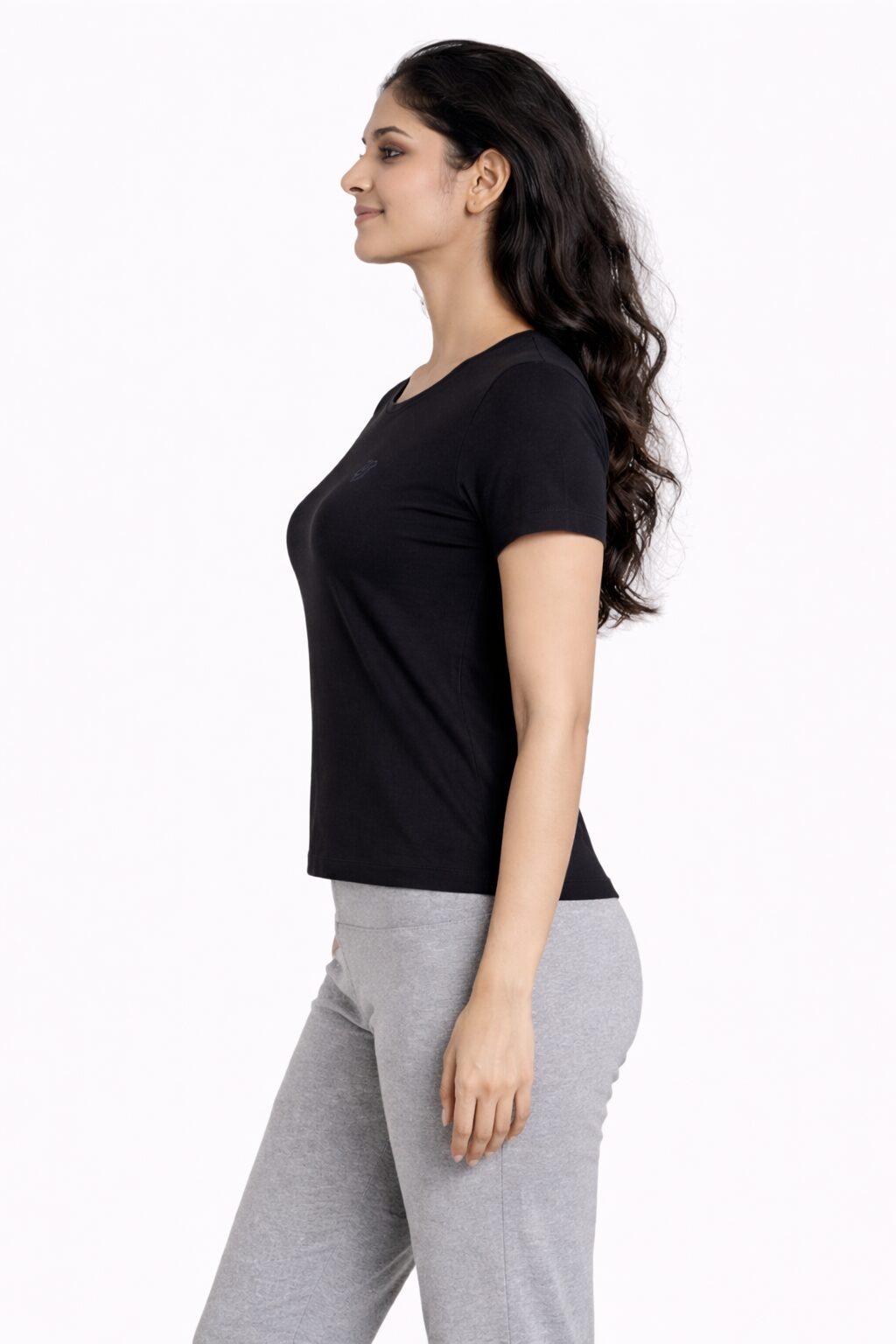Nightfall black Round Neck T-shirt - Image 2